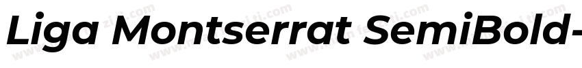Liga Montserrat SemiBold字体转换